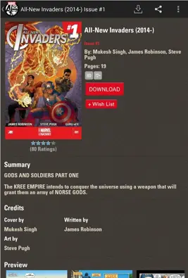 Marvel Comics android App screenshot 0